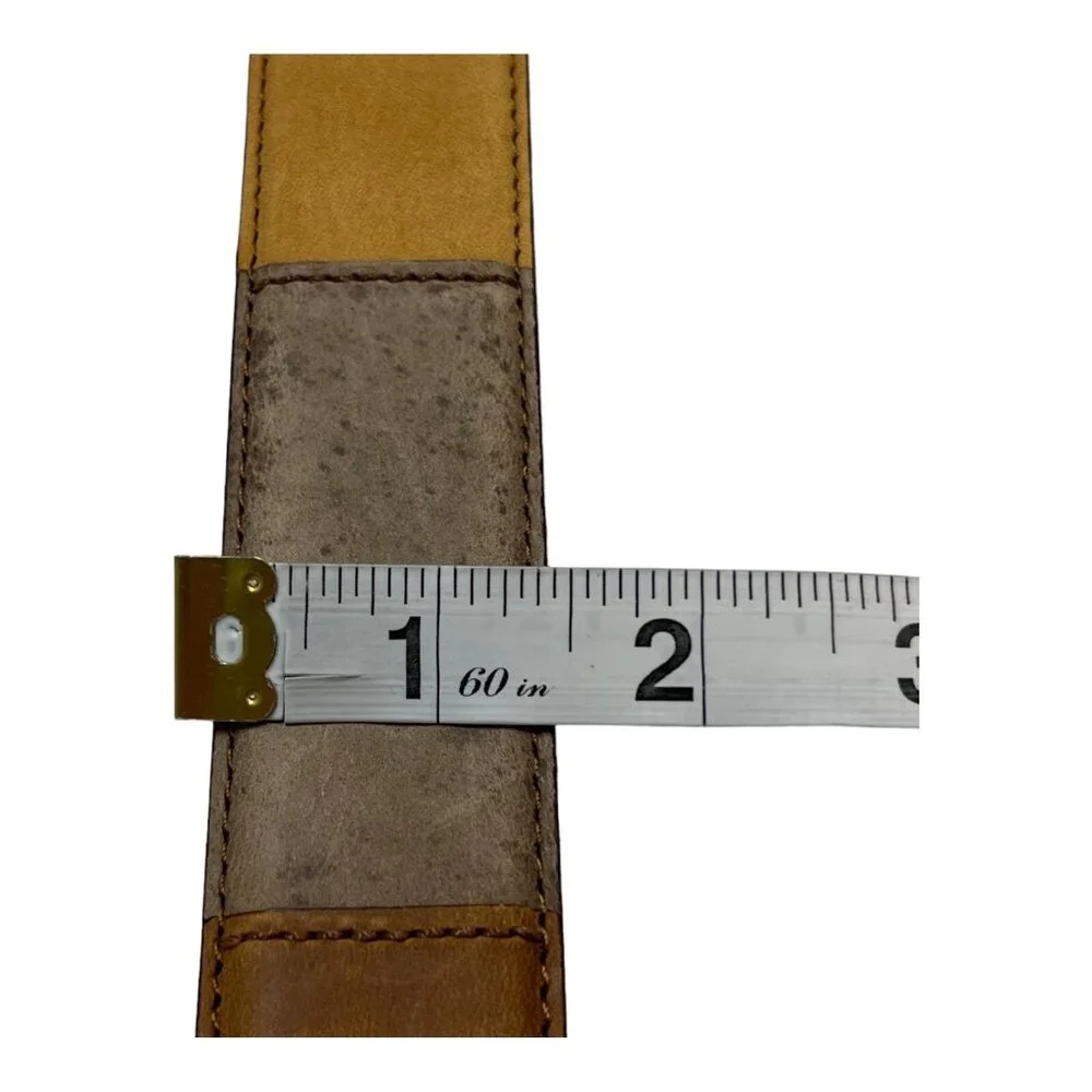 Brighton Belt Womens 34 Brown Patchwork‎ Leather Boho Hippie Western Festival